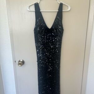 Black Sequin Dress